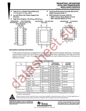 SN74ABT245BPW datasheet  